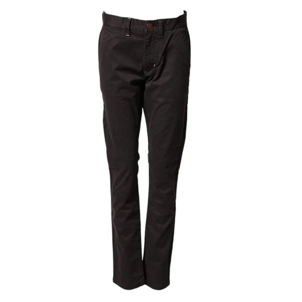 Sun68 Dark Brown Cotton Stretch Straight Mid Waist Trouser Men's Pants